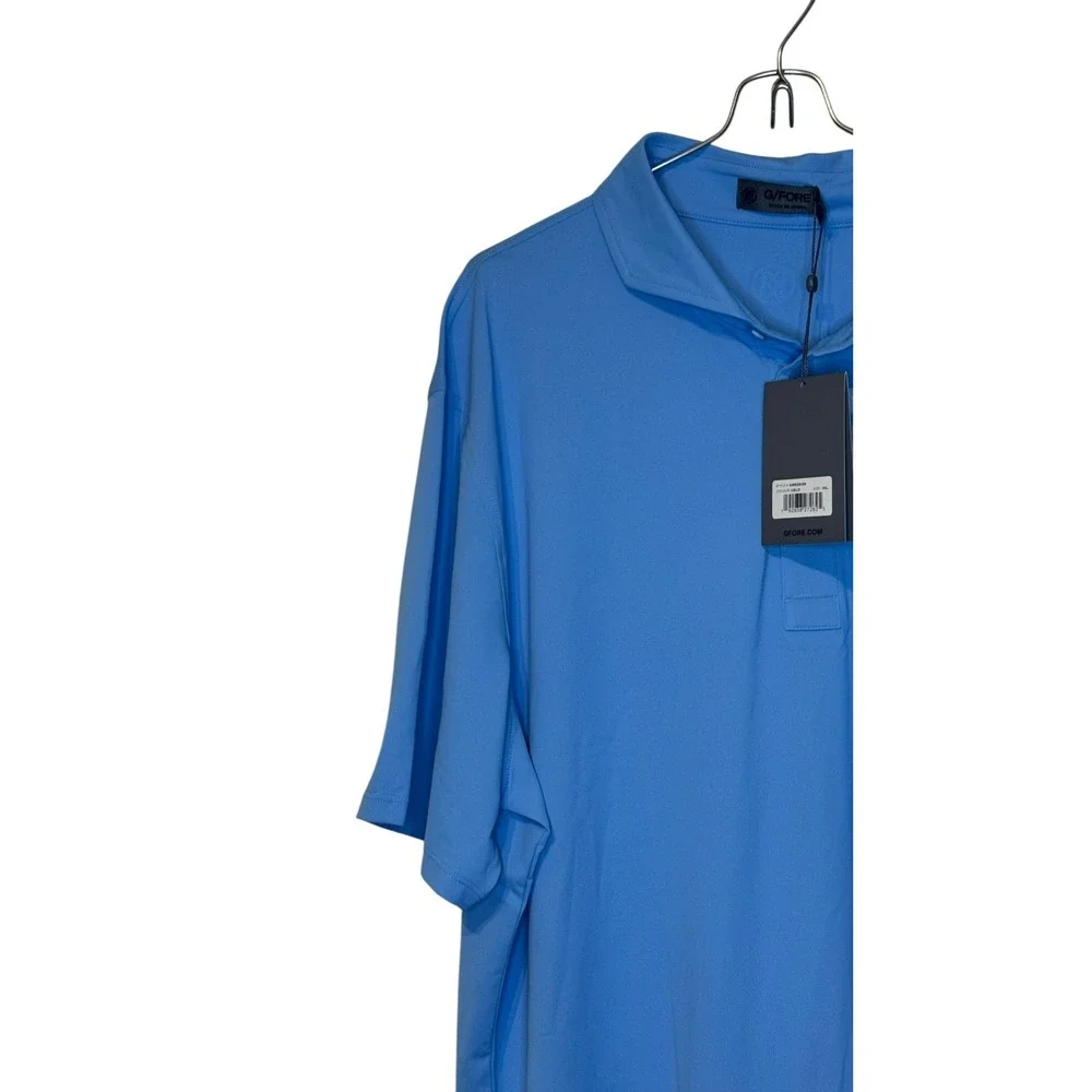 G/Fore Men Shirt Golf‎ Polo Collared Short-Sleeved Preppy Stretch Blue XXL NWT